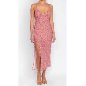 RESA Harper Slip Dress in Crimson Poppy